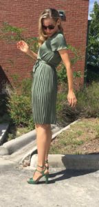 Green, dress, fashion, shopping, Banana Republic, blogger, CA, TX, Investment Piece