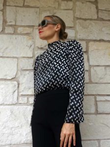 Investment Piece, fashion blogger, high fashion, dots, slits, CA, TX, YSL, vintage, Alexis 