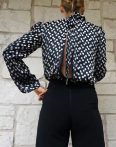 Investment Piece, fashion blogger, high fashion, CA, TX, YSL, Alexis, dots, slits 