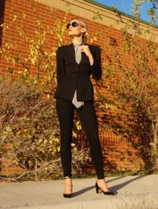 Investment Piece, fashion blogger, high fashion, blazer, tie, vintage, Valentino, CA, TX 