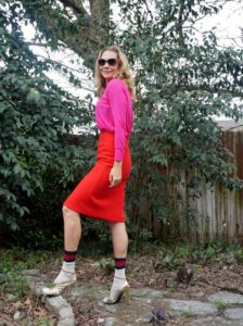 Investment Piece, fashion, blogger, red//pink, color block, Jcrew, Zara, Gucci, CA, TX 
