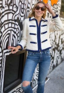 investment Piece, fashion, blogger, vintage jacket, mother jeans, CA, TX 