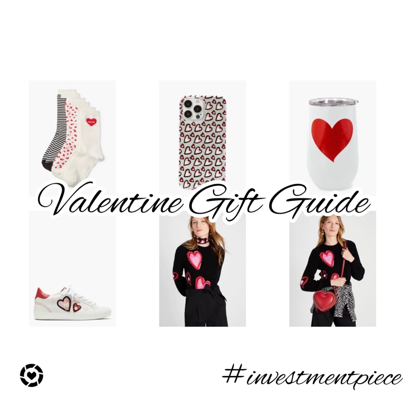 a round up of heart sweaters, shoes, socks, cups and More
